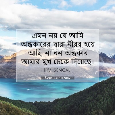 Picture 07 - ইয়োব 23:17 BENIRV - এমন নয় যে আমি - Bible Verse Picture
