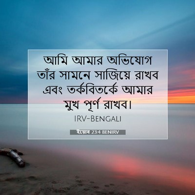 Picture 07 - ইয়োব 23:4 BENIRV - আমি আমার অভিযোগ - Bible Verse Picture