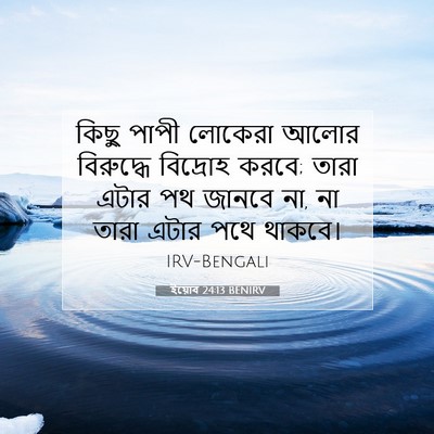 Picture 07 - ইয়োব 24:13 BENIRV - কিছু পাপী লোকেরা - Bible Verse Picture
