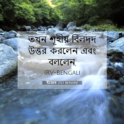 Picture 07 - ইয়োব 25:1 BENIRV - তখন শূহীয় বিলদদ - Bible Verse Picture