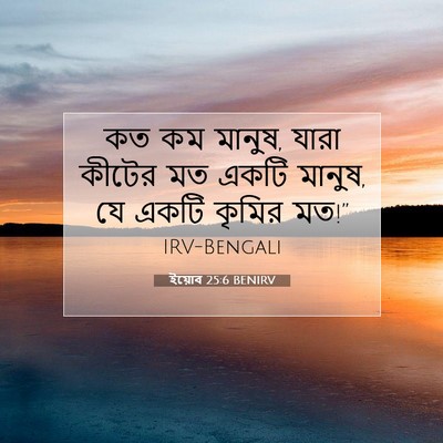 Picture 07 - ইয়োব 25:6 BENIRV - কত কম মানুষ, যারা - Bible Verse Picture