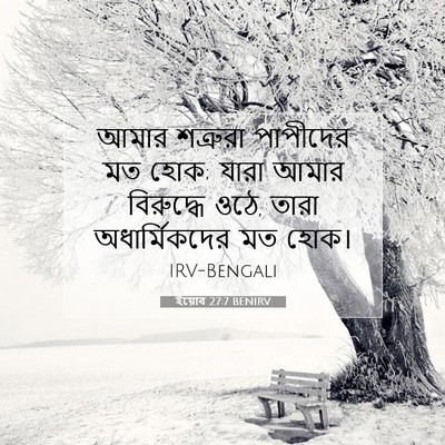 Picture 07 - ইয়োব 27:7 BENIRV - আমার শত্রুরা - Bible Verse Picture