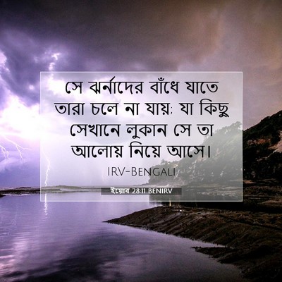 Picture 07 - ইয়োব 28:11 BENIRV - সে ঝর্নাদের বাঁধে - Bible Verse Picture