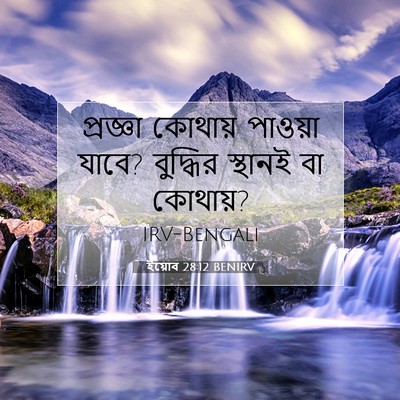 Picture 07 - ইয়োব 28:12 BENIRV - প্রজ্ঞা কোথায় - Bible Verse Picture