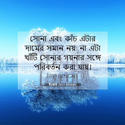 Picture 07 - ইয়োব 28:17 BENIRV - সোনা এবং কাঁচ এটার - Bible Verse Picture