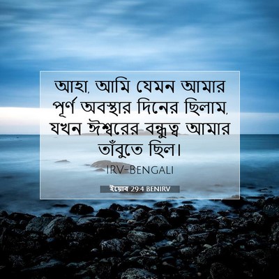 Picture 07 - ইয়োব 29:4 BENIRV - আহা, আমি যেমন আমার - Bible Verse Picture