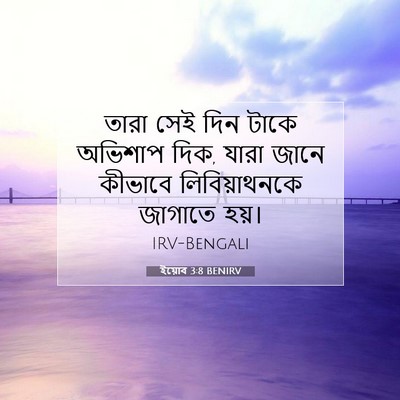 Picture 07 - ইয়োব 3:8 BENIRV - তারা সেই দিন টাকে - Bible Verse Picture