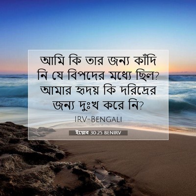 Picture 07 - ইয়োব 30:25 BENIRV - আমি কি তার জন্য - Bible Verse Picture