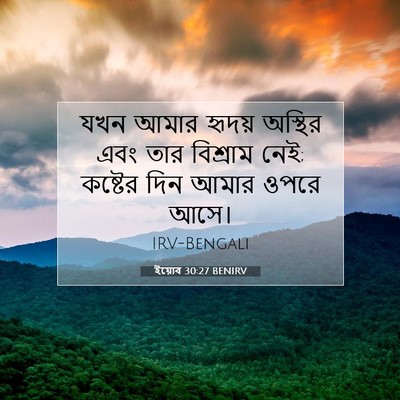 Picture 07 - ইয়োব 30:27 BENIRV - যখন আমার হৃদয় - Bible Verse Picture