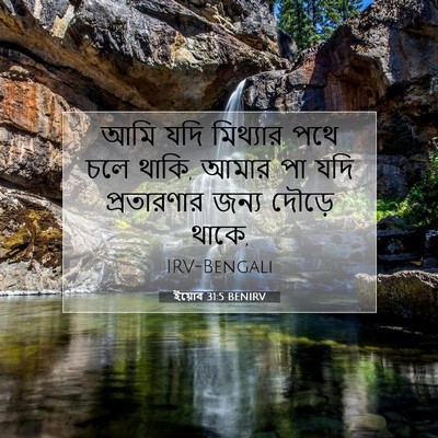 Picture 07 - ইয়োব 31:5 BENIRV - আমি যদি মিথ্যার - Bible Verse Picture