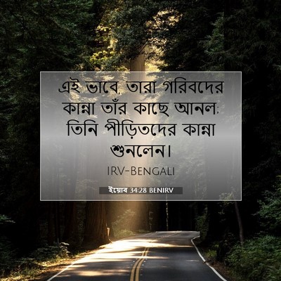 Picture 07 - ইয়োব 34:28 BENIRV - এই ভাবে, তারা - Bible Verse Picture