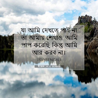 Picture 07 - ইয়োব 34:32 BENIRV - যা আমি দেখতে পাই - Bible Verse Picture