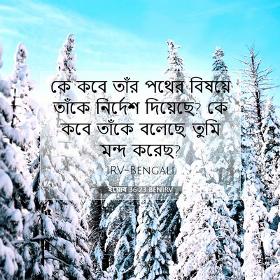 Picture 07 - ইয়োব 36:23 BENIRV - কে কবে তাঁর পথের - Bible Verse Picture