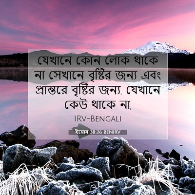 Picture 07 - ইয়োব 38:26 BENIRV - যেখানে কোন লোক - Bible Verse Picture