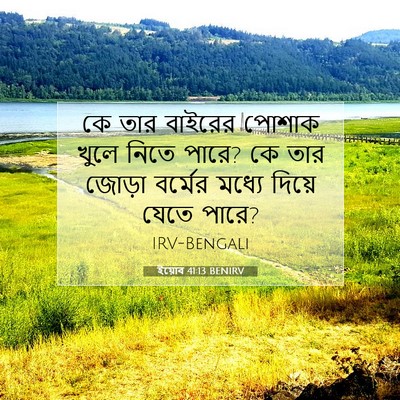 Picture 07 - ইয়োব 41:13 BENIRV - কে তার বাইরের - Bible Verse Picture