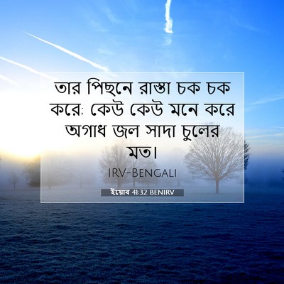 Picture 07 - ইয়োব 41:32 BENIRV - তার পিছনে রাস্তা - Bible Verse Picture