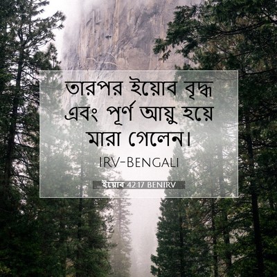 Picture 07 - ইয়োব 42:17 BENIRV - তারপর ইয়োব বৃদ্ধ - Bible Verse Picture