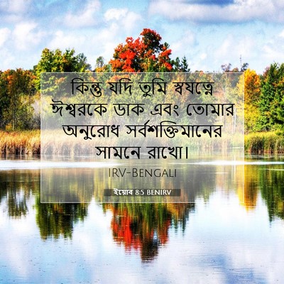 Picture 07 - ইয়োব 8:5 BENIRV - কিন্তু যদি তুমি - Bible Verse Picture