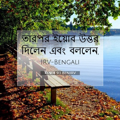 Picture 07 - ইয়োব 9:1 BENIRV - তারপর ইয়োব উত্তর - Bible Verse Picture