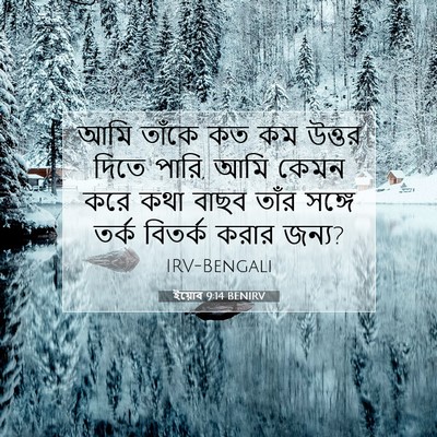 Picture 07 - ইয়োব 9:14 BENIRV - আমি তাঁকে কত কম - Bible Verse Picture