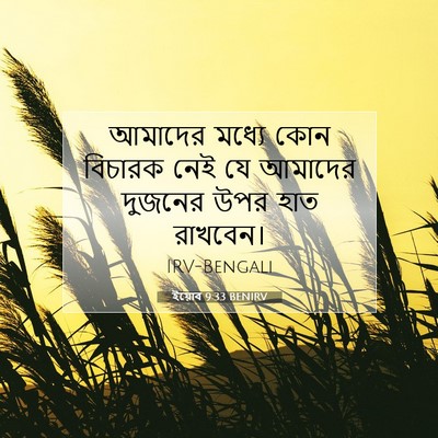 Picture 07 - ইয়োব 9:33 BENIRV - আমাদের মধ্যে কোন - Bible Verse Picture
