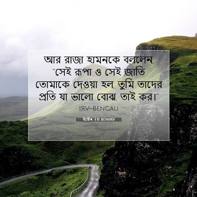 Picture 07 - ইষ্টেৰ 3:11 BENIRV - আর রাজা হামনকে - Bible Verse Picture