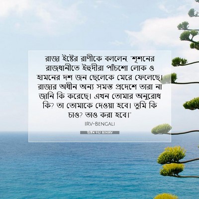 Picture 07 - ইষ্টেৰ 9:12 BENIRV - রাজা ইষ্টের - Bible Verse Picture