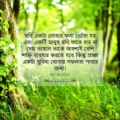 Picture 07 - উপদেশক 10:10 BENIRV - যদি একটা লোহার ফলা - Bible Verse Picture
