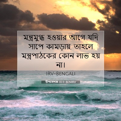 Picture 07 - উপদেশক 10:11 BENIRV - মন্ত্রমুগ্ধ - Bible Verse Picture