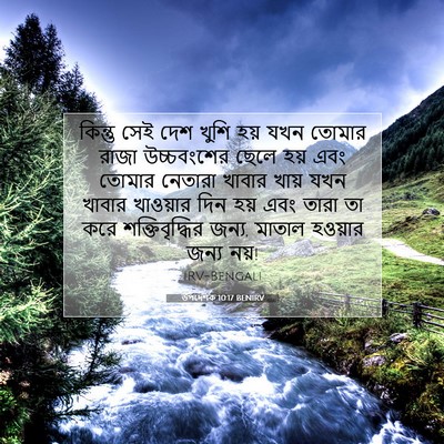 Picture 07 - উপদেশক 10:17 BENIRV - কিন্তু সেই দেশ - Bible Verse Picture