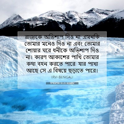 Picture 07 - উপদেশক 10:20 BENIRV - রাজাকে অভিশাপ দিও - Bible Verse Picture