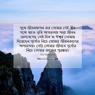 Picture 07 - উপদেশক 9:9 BENIRV - সুখে জীবনযাপন কর - Bible Verse Picture