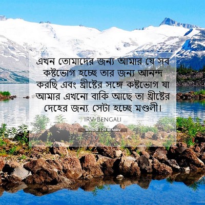 Picture 07 - কলচীয়া 1:24 BENIRV - এখন তোমাদের জন্য - Bible Verse Picture