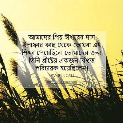 Picture 07 - কলচীয়া 1:7 BENIRV - আমাদের প্রিয় - Bible Verse Picture