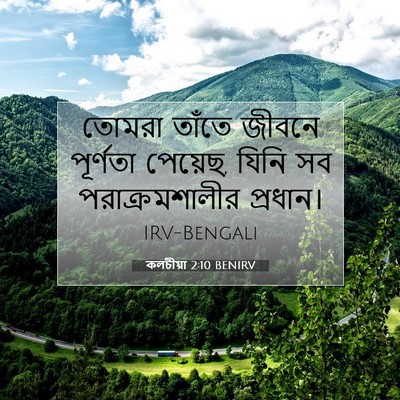 Picture 07 - কলচীয়া 2:10 BENIRV - তোমরা তাঁতে জীবনে - Bible Verse Picture
