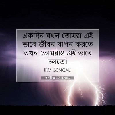 Picture 07 - কলচীয়া 3:7 BENIRV - একদিন যখন তোমরা এই - Bible Verse Picture