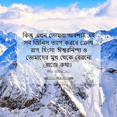 Picture 07 - কলচীয়া 3:8 BENIRV - কিন্তু এখন তোমরা - Bible Verse Picture