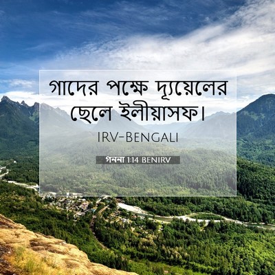 Picture 07 - গননা 1:14 BENIRV - গাদের পক্ষে - Bible Verse Picture