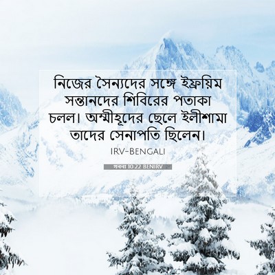 Picture 07 - গননা 10:22 BENIRV - নিজের সৈন্যদের - Bible Verse Picture