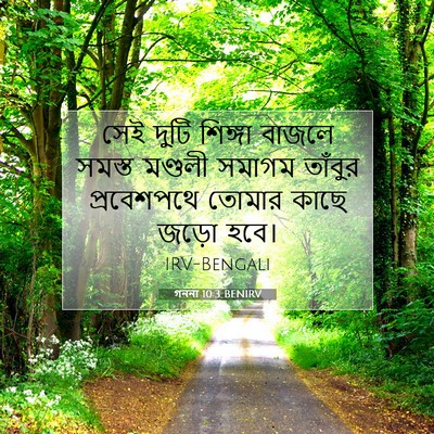 Picture 07 - গননা 10:3 BENIRV - সেই দুটি শিঙ্গা - Bible Verse Picture