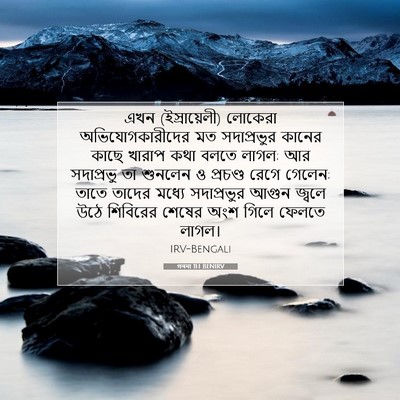 Picture 07 - গননা 11:1 BENIRV - এখন (ইস্রায়েলী) - Bible Verse Picture