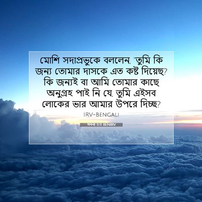 Picture 07 - গননা 11:11 BENIRV - মোশি সদাপ্রভুকে - Bible Verse Picture