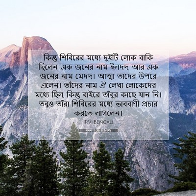 Picture 07 - গননা 11:26 BENIRV - কিন্তু শিবিরের - Bible Verse Picture