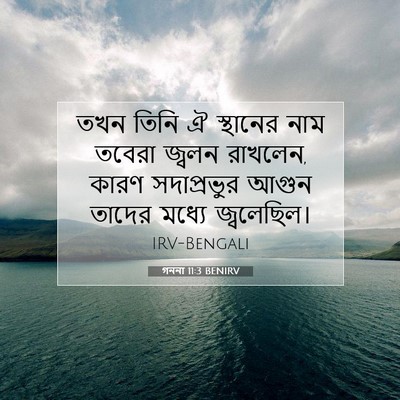 Picture 07 - গননা 11:3 BENIRV - তখন তিনি ঐ স্থানের - Bible Verse Picture