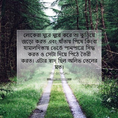 Picture 07 - গননা 11:8 BENIRV - লোকেরা ঘুরে ঘুরে - Bible Verse Picture