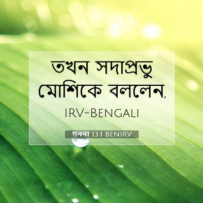 Picture 07 - গননা 13:1 BENIRV - তখন সদাপ্রভু - Bible Verse Picture