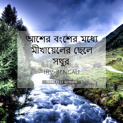 Picture 07 - গননা 13:13 BENIRV - আশের বংশের মধ্যে - Bible Verse Picture
