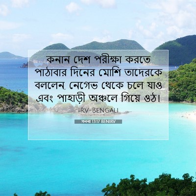 Picture 07 - গননা 13:17 BENIRV - কনান দেশ পরীক্ষা - Bible Verse Picture