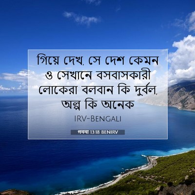 Picture 07 - গননা 13:18 BENIRV - গিয়ে দেখ, সে দেশ - Bible Verse Picture