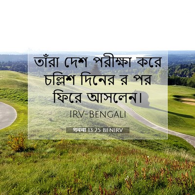 Picture 07 - গননা 13:25 BENIRV - তাঁরা দেশ পরীক্ষা - Bible Verse Picture